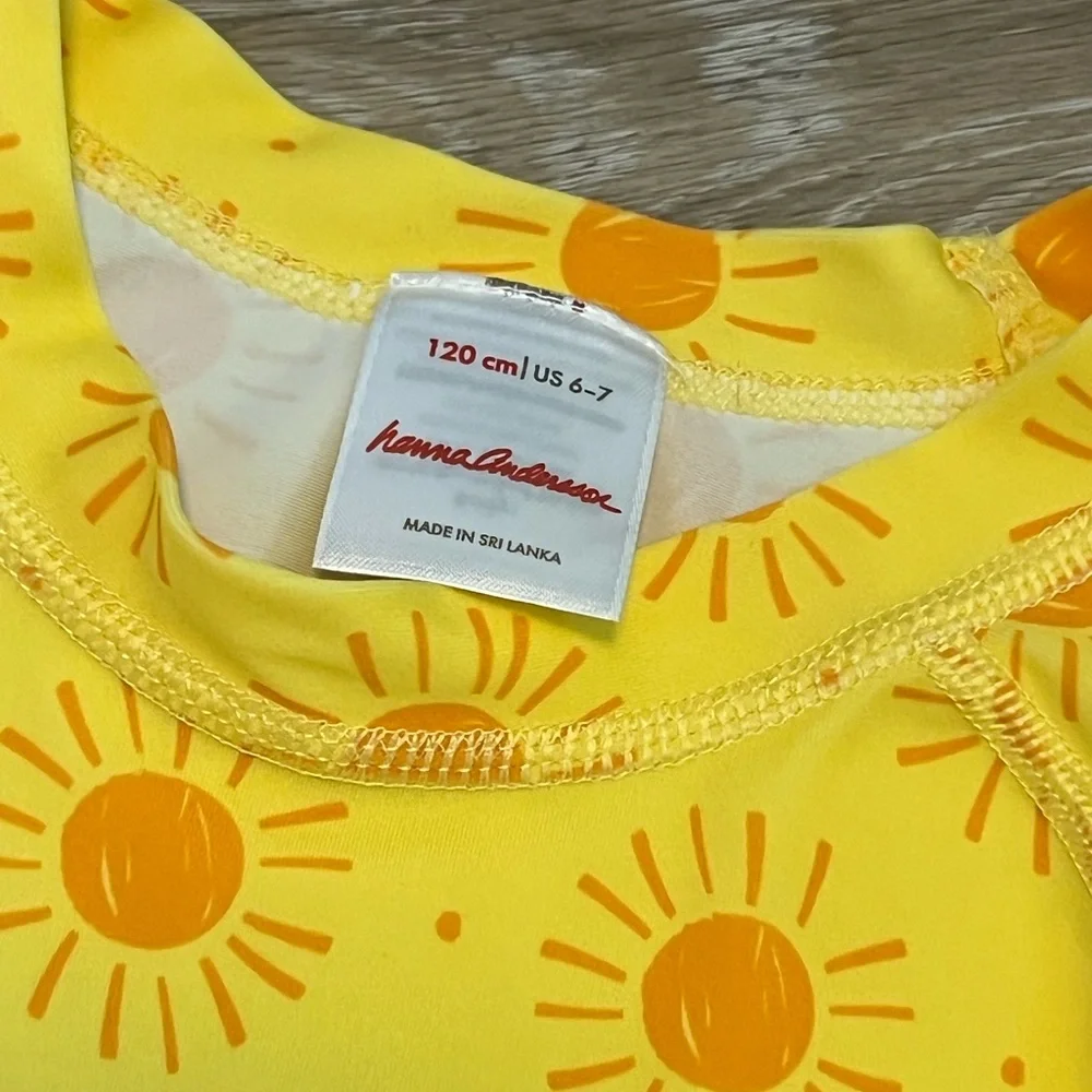 Unisex Recycled Print Sunblock Rash Guard Size 6-7(120cm)